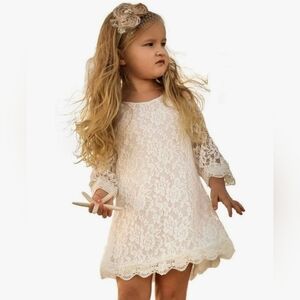 April Girl White Lace Dress